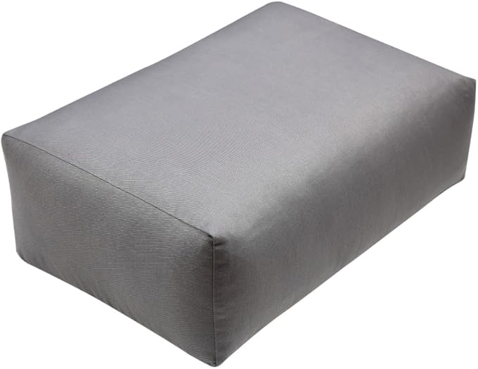 Rectangular Yoga Bolster Pillow, 18" x 12" x 6", Pink Cotton-FlexoryFit