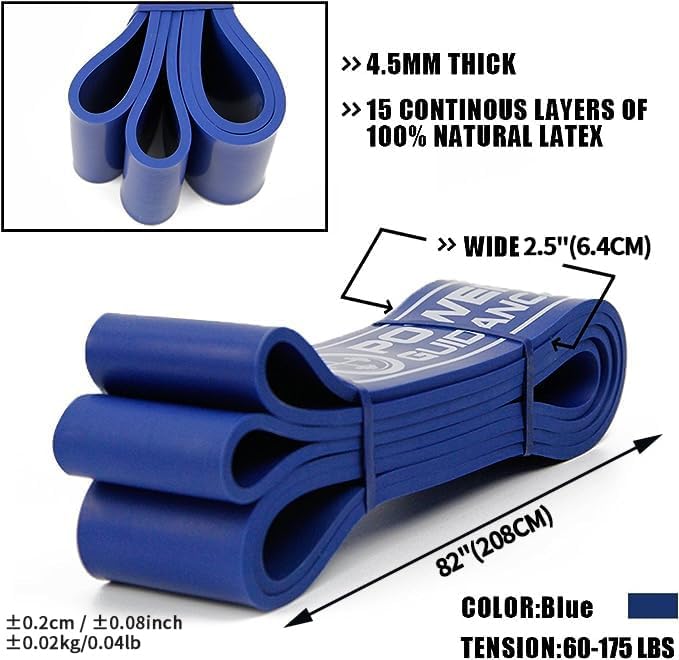 POWER GUIDANCE Pull Up Assist Bands - Stretch Resistance Band - Mobility Band - Powerlifting Bands - by Perfect for Body Stretching, Powerlifting, Resistance Training-FlexoryFit