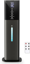 Humidifiers Large Room Bedroom with 7 Colors Light, 2.1Gal(8L) 3 Speed Quiet Ultrasonic Cool Mist Humidifier with 360° Nozzle, Humidity Setting, Timer,Aroma Box for Home Plant Baby Yoga Sleep (Gray)