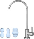 Kitchen Sink Faucet with Pull - Down Sprayer, 2 - Handle 3 - in - 1 Kitchen Sink Filter Faucet, Cold and Hot Mixer Drinking Water Faucet (Brushed Nickel-01)