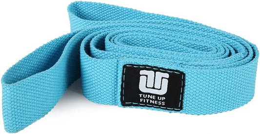 Tune Up Fitness – Double Loop Yoga Stretching Strap for Physical Therapy, Yoga, Working Out | Excellent Leg, Shoulder & Hamstring Stretcher & Yoga Strap | Enhances Flexibility, Mobility, Muscle Strength & Posture-FlexoryFit