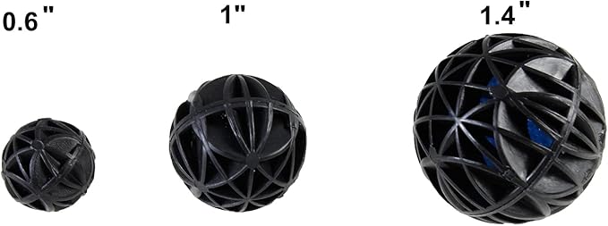 AQUANEAT Aquarium 1.4" Bio Balls 100pcs for Fish Tank Pond Canister Filter Media