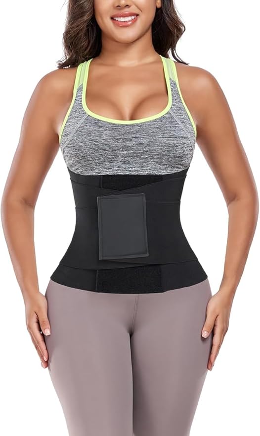 Waist Trainer for Women Waist Cincher Trimmer Ab Belt Tummy Control Body Shaper with Triple Wrap