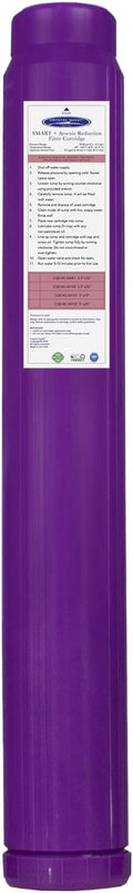 Crystal Quest Arsenic Removal + SMART Filter Cartridge 2-7/8" x 20" - Reduces Arsenic, Long-Lasting, Easy Installation, Heavy-Duty Water Filtration