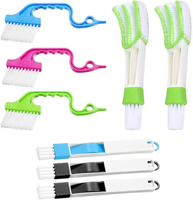 CHILDWEET Window Groove Cleaning Brush Set 8pcs Multi-Functional Wet and Dry by CHILDWEET