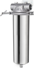 Amwater 316 Stainless Steel Filter Housing for Filter Cartridge, Water Filter Housing for Whole House Water Purification of Stainless Steel 316 (10" C Housing-1 NPT)