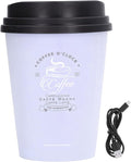 Mini Humidifier, USB 300ml Coffee Cup Low Noise Auto Off Desk Humidifier, Car Humidifier Diffuser, Small Humidifier, Portable Humidifier for Travel, Cute Humidifiers for Bedroom Home Office(Purple)