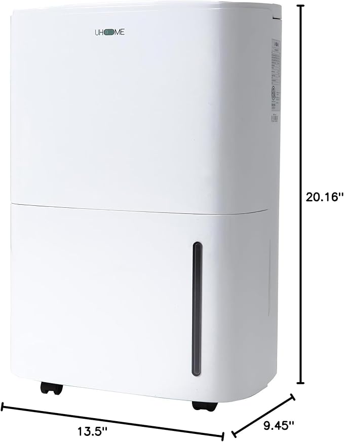 Uhome 120 Pints Dehumidifier with Drain Hose - 6000 Sq. Ft Quiet Dehumidifier for Home, Basements, Storages and Large Rooms with 5L Water Tank