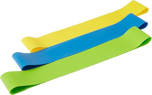 Beachbody Resistance Bands for Booty and Thigh Workouts, Unisex Strength Workout Exercise Loops for Women & Men, Light, Medium & Heavy Resistance Levels, 12 Inch, 3 Pack-FlexoryFit