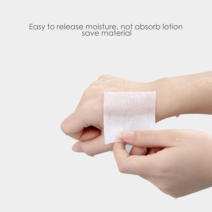 1000 PCS Thin Makeup Facial Cotton Pads, Square Makeup Remover Cotton Pads, Facial Eye Lip Nail Polish Makeup Remover, Non-Woven Cotton, Lint Free-FlexoryFit