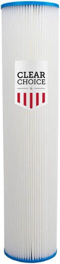 Clear Choice Sediment Water Filter 1 Micron 20 x 4.50" Water Filter Cartridge Replacement 20 inch RO System 255493-43 ECP1-20BB, PBB-P20-1, 1-Pk