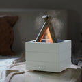 Flame Mist Flames Humidifier Essential Oil Diffuser, Bonfire Aroma Diffuser Fireplace Flame Humidifier with Remote, Cool Mist Aromatherapy Machine Night Light for Large Room Bedroom Office