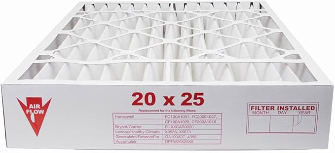AIRx Filters 20x25x5 MERV 13 HVAC AC Furnace Air Filter Replacement for Bryant Carrier FILXXCAR0020 CARF8250602, Health 2-Pack, Made in the USA