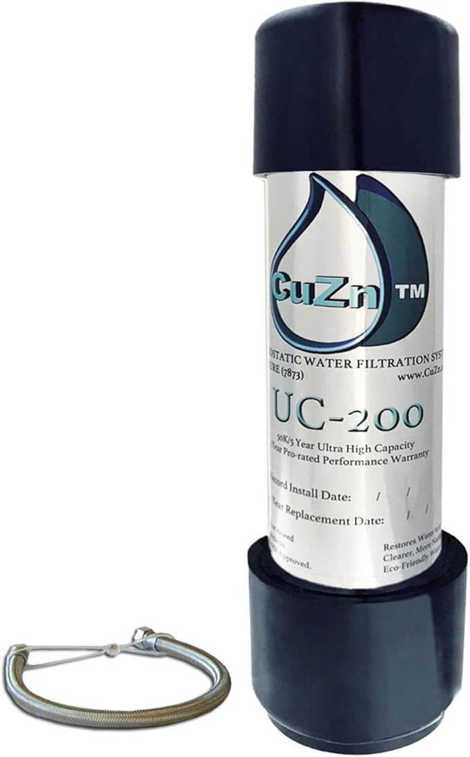 CuZn Under Sink Water Filter for Sink Faucet, 5 Year Filter Life, NSF/ANSI 42 & by CuZn