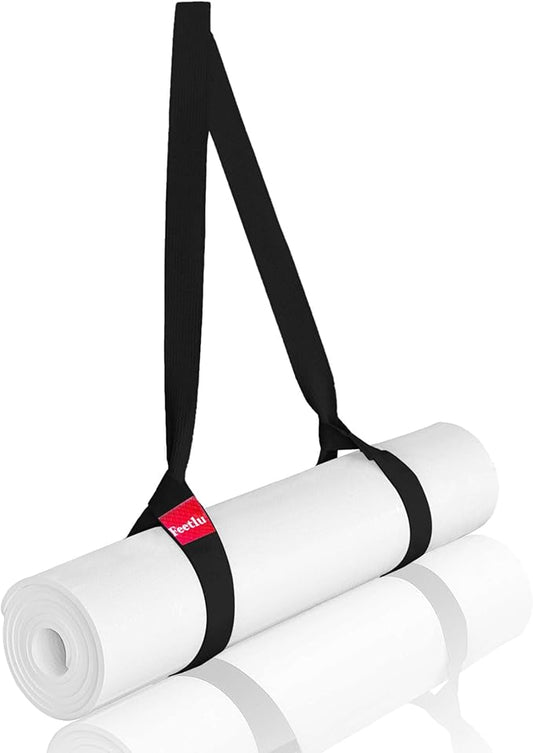 Yoga Mat Straps 2 in 1 - Cotton - Adjustable anti-slip straps for yoga, pilates, stretching, for carrying mats-FlexoryFit