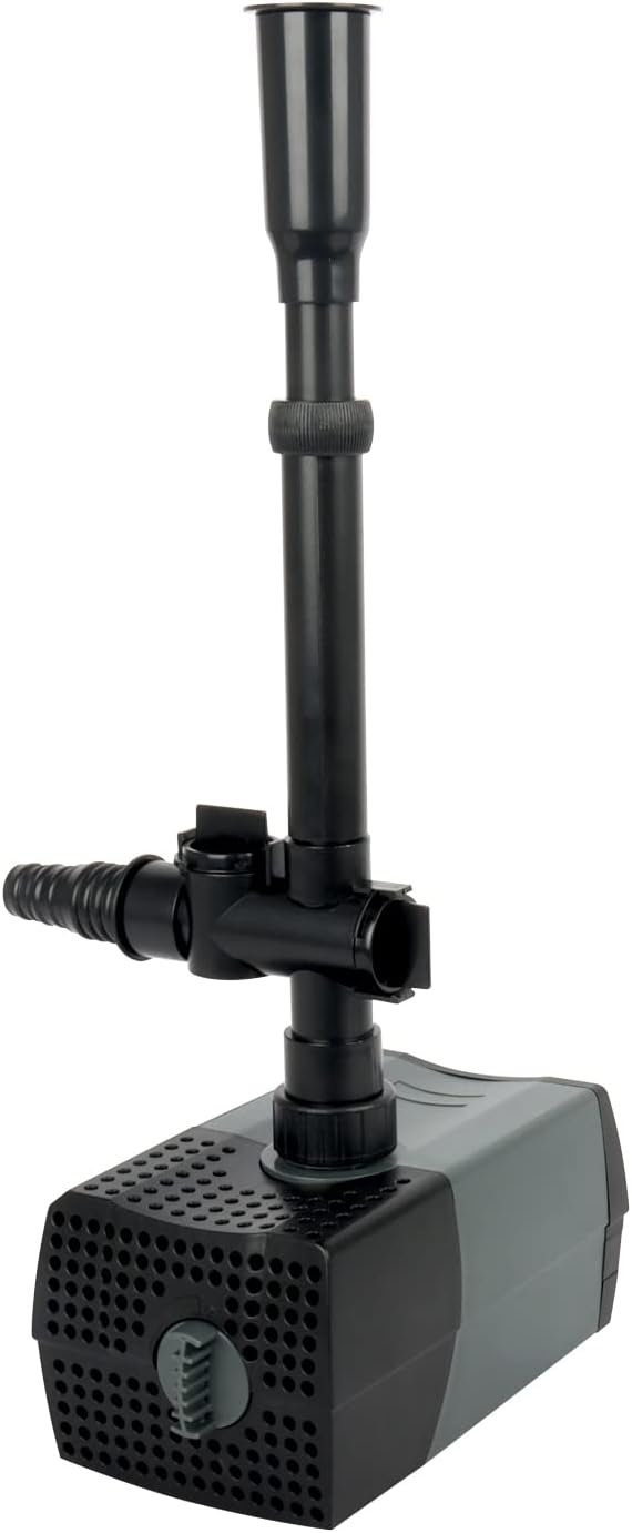 WaterRebirth HSUP4000F Versatile Submersible Pump - Fountain Jets for Ponds, Fish Tanks, Water Gardens - Aquarium & Pond Pump (4000L/H)