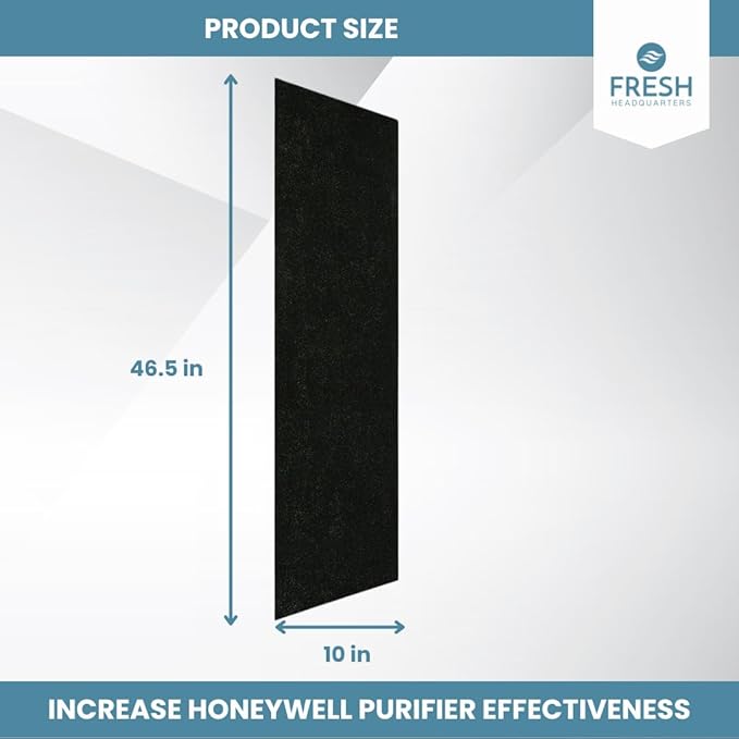 2-Pack Premium Activated Carbon and Zeolite Prefilter - Versatile Dual Action Carbon Replacement Filter and Extends HEPA Filter Life - Compatible with Honeywell Air Purifiers Models
