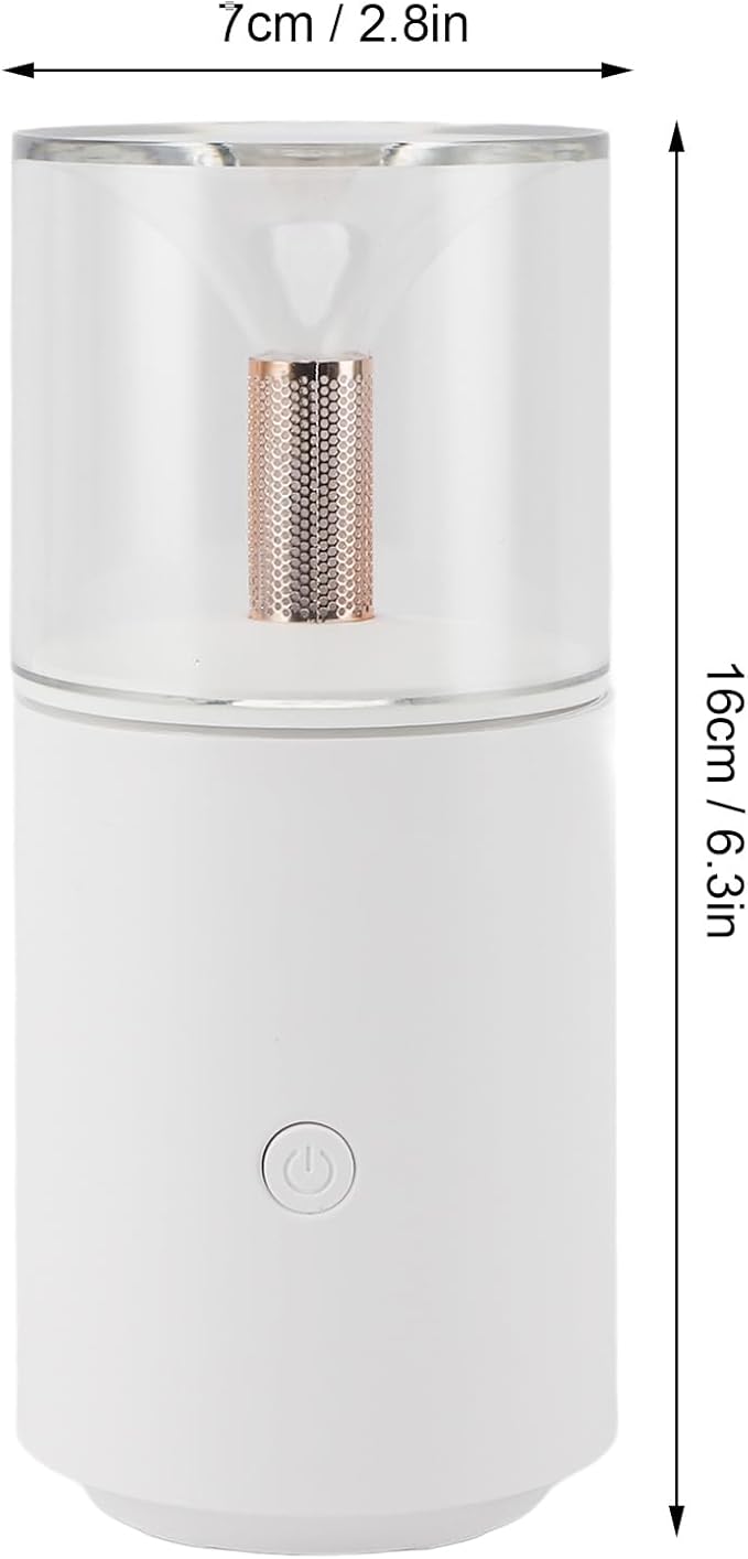 Essential Oil Diffuser Mini Portable Car USB Diffuser Humidifier with Candlelight Ambiance, Ultra Quiet Work for Office, Bedroom, Car Diffuser (White)