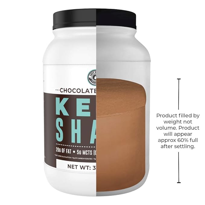 Keto Meal Replacement Shakes, Chocolate, 2lbs, Low Carb Keto Protein Shake Mix, MCT Powder, Grass Fed Hydrolyzed Collagen Peptides, Keto Breakfast Shake, 20g Fat, 14g Protein, 1 Net Carb, Zero Sugar-FlexoryFit