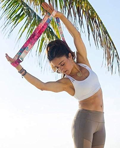 yogadesignlab YOGA DESIGN LAB | The Yoga Strap | Luxurious, Extra Long, Super Soft, Eco Printed | Studio Quality, Adjustable | Safely Stretch Further and Hold Longer | 8 ft Long-FlexoryFit