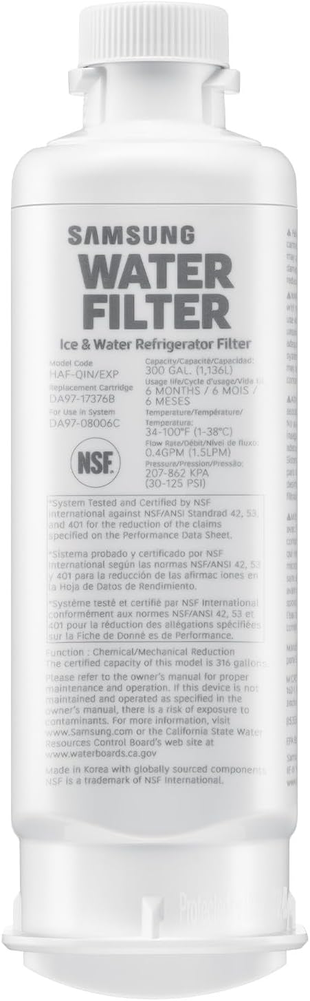 Samsung HAF-QIN/EXP Genuine Refrigerator Water Filter, 6-Month Life, Easy by Unknown