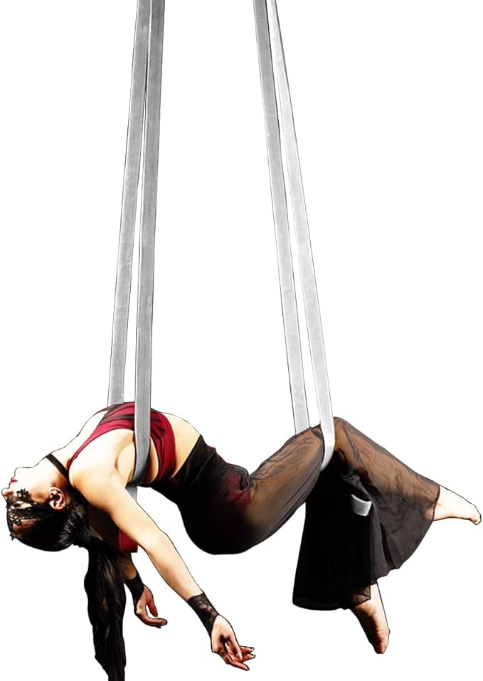 6.6ft 2m Aerial Loops Aerial Straps Ropes Aerial Acrobatics Body Loop Trapeze Circus Apparatuses Equipment Yoga Straps 1 pairs-FlexoryFit