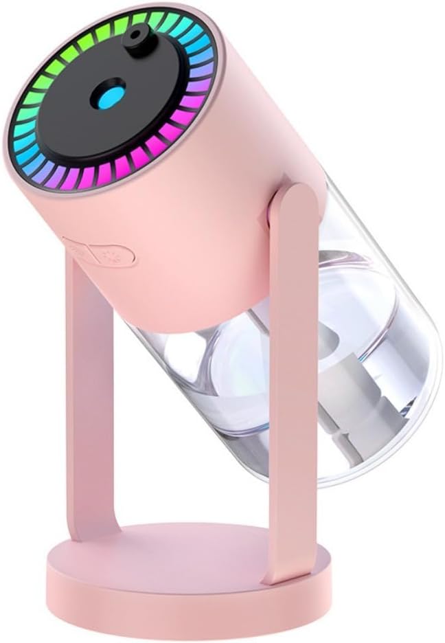 Bedroom Top Fill Humidifier, Silent, 280 ml Operates up to 4-8 hours Silent Cool Mist Air Humidifier, Two Modes, For Home, Car