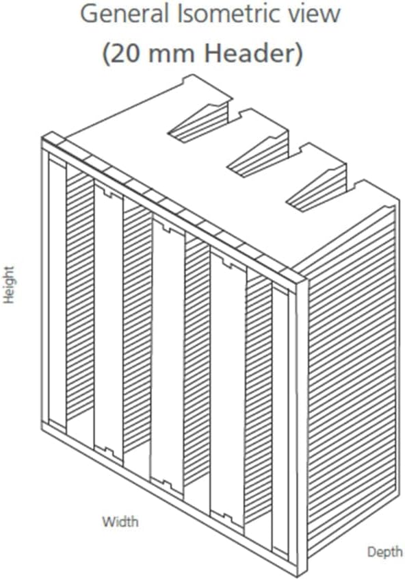 Mini Pleat Rigid Microglass V-Bank Air Filter 24x20x12 – MERV 14 ASHRAE 52.2 - Image 5