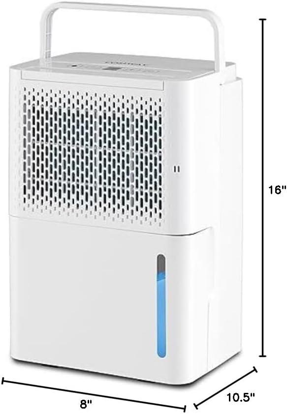 COSTWAY 2000 Sq. Ft Dehumidifier for Basement, 32 Pint Quiet & Energy Efficient Dehumidifier with Continuous/Drying/Auto Mode, 24H Timer, Drain Hose & Portable Handle for Bathroom Bedroom