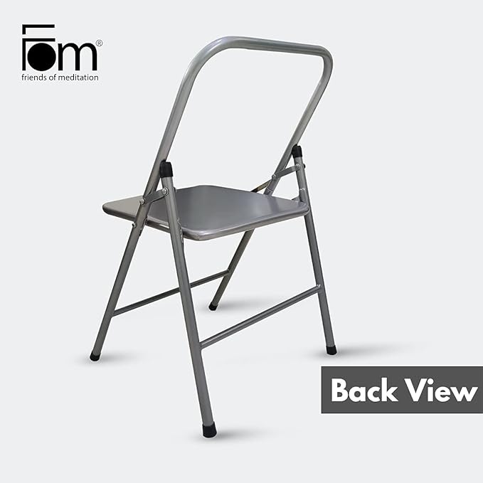 California Wellness Backless Yoga Chair with Yoga Book | Portable Folding Chair | Iyengar Yoga Chair | Flexibility & Strength Training Tool | Yoga Chairs for Adults | Supports Balance Handstand-FlexoryFit
