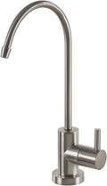 Express Water Modern Water Filter Faucet – Brushed Nickel Coke-Shaped Faucet – 100% Lead-Free Drinking Water Faucet – Compatible with Reverse Osmosis Water Filtration Systems