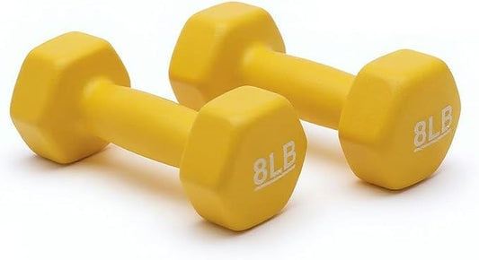 Amazon Basics Neoprene Dumbbell Hand Weights for Exercise and Muscle Toning-FlexoryFit