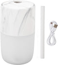 Portable Mist Humidifier, 300ml Capacity Personal Air Humidifier with Timing Function, Jellyfish Shaped Spray Mist, Mobile Using Office Humidifier with Colorful Night Light for Cars,(Marble Color)