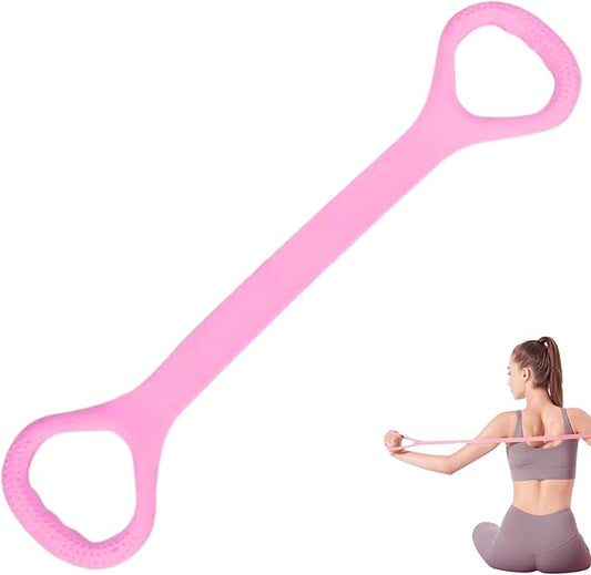 LEZER Figure 8 Resistance Band, Fitness Elastic Rope, Execrise Workout for Arm, Back, Chest and Shoulder, Yoga, Pilates, Stretching, Physical Therapy Equipment-FlexoryFit