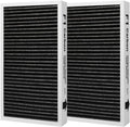 F1 Carbon Allergen Reduction+Odor Removal, HEPA Replacement Filter Compatible with 3M Filtrete C01 T02 Room Air Purifier, 2 Pack