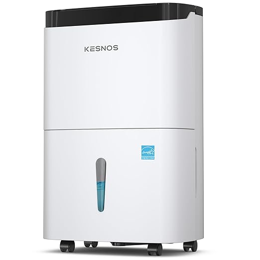 Kesnos 120 Pints 2025 Energy Star Dehumidifier for Home and Basement with Drain Hose, Ideal for Large Spaces Up to 6,000 Sq. Ft., Auto Defrost and Self Drying