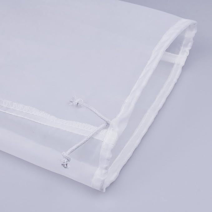 75 Micron Nylon Straining Bag Fine Mesh Food Strainer Bag, Multi-Purpose Filter Bag for Nut Milk, Juice, Cold Brew, Home Brewing (17.72" x 11.81", 2 Packs)