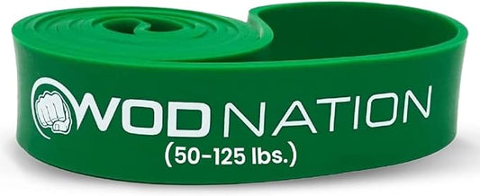 WOD Nation Pull Up Assistance Bands (10-175lbs Band) - Best for Pullup Assist, Chin Ups, Resistance Bands Exercise, Stretch, Mobility Work & Serious Fitness - 41 inch Straps-FlexoryFit