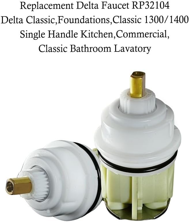 ALITZ RP32104 Shower Cartridge Replacement for Delta Monitor 1700 Series (1998–2005), Upgraded Brass Stem, Fix Leaks & Restore Pressure, Compatible with Delta Tub/Shower Faucets