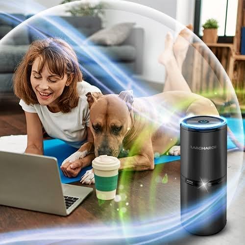 Small Ionic Air Purifier for Home & Bedroom – Silent HEPA Filter – Covers 250 Sq Ft - Free Cleaner for Pets, Hair, Smoke, Dust, Odors & Dander – Compact & Black Design - Pack of 3