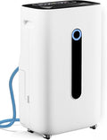 5000 sq.ft dehumidifier for basements with drain Hose, 80 pint dehumidifiers for home with 1.7 Gallons large Water Tank and 4 Modes Operation Auto Shut-off,24H Timer,Child Lock,Defrost,Silent