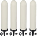 HUINING 4PCS 10-inch Replacement Ceramic Filter Candle with Activated Carbon for Countertop Gravity Water Filter Systems