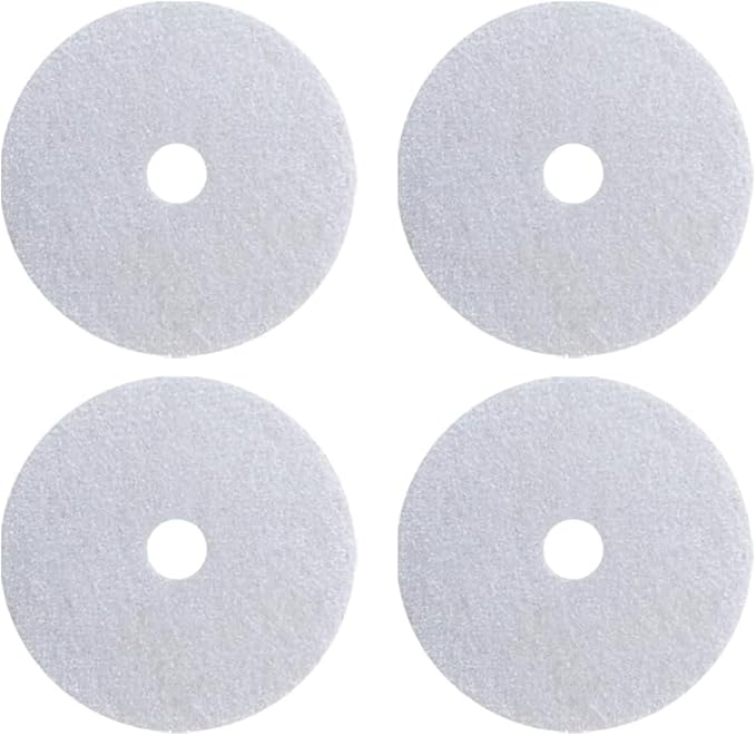 Universal Dryer Exhaust Filter Replacement Kit - 4-Pack Round Disc & Cotton Paper Filters for Panda, Magic Chef, Sonya, Avant Dryers - Lint Removal (227 x 33 mm)