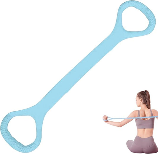 LEZER Figure 8 Resistance Band, Fitness Elastic Rope, Execrise Workout for Arm, Back, Chest and Shoulder, Yoga, Pilates, Stretching, Physical Therapy Equipment-FlexoryFit