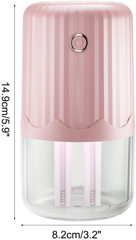 Mini Humidifier with Night Light, 400ML Dual Channels Mist Humidifier, Auto Shut Off USB Desktop Humidifier for Bedroom Office Car