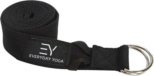 Everyday Yoga Super Strong Strap with Metal D-ring Buckle - Improve Flexibility, Stretching, and Physical Therapy Fitness.-FlexoryFit