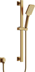 EVESTEIN Adjustable Hand Held Shower with Slide Bar, 3-Function Handshower Head with Hose, Brushed Gold