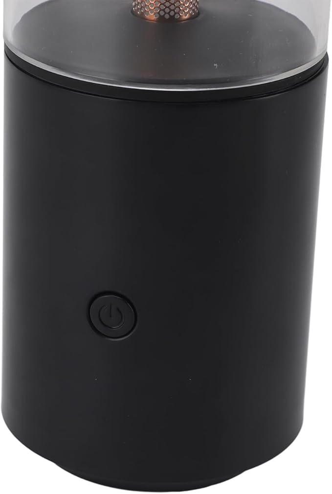 Essential Oil Diffuser Mini Portable Car USB Diffuser Humidifier with Candlelight Ambiance, Ultra Quiet Work for Office, Bedroom, Car Diffuser (Black)