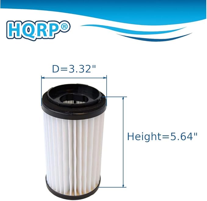 HQRP 2-Pack HEPA Filters compatible with Sears Kenmore Panasonic 82720, 82912, 20-82912, 20-82720, 0208272000, 02082720000, DCF-1, DCF-2 Replacement