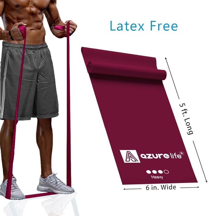 Professional 8 Yards Bulk Resistance Bands Rolls or 5,6,7 ft. Long Non-Latex Elastic Exercise Bands, Stretch Bands for PT, Yoga, Pilates, Rehab, at-Home or The Gym Workouts-FlexoryFit